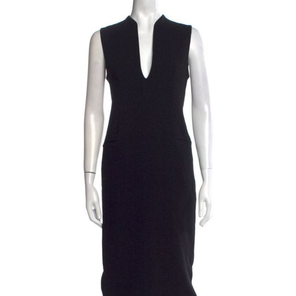 NWT Mame Kurogouchi Mame Kurogouchi Plunge Neckline Midi Length Dress